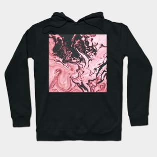 Fluid colored painting dark and light pink Hoodie